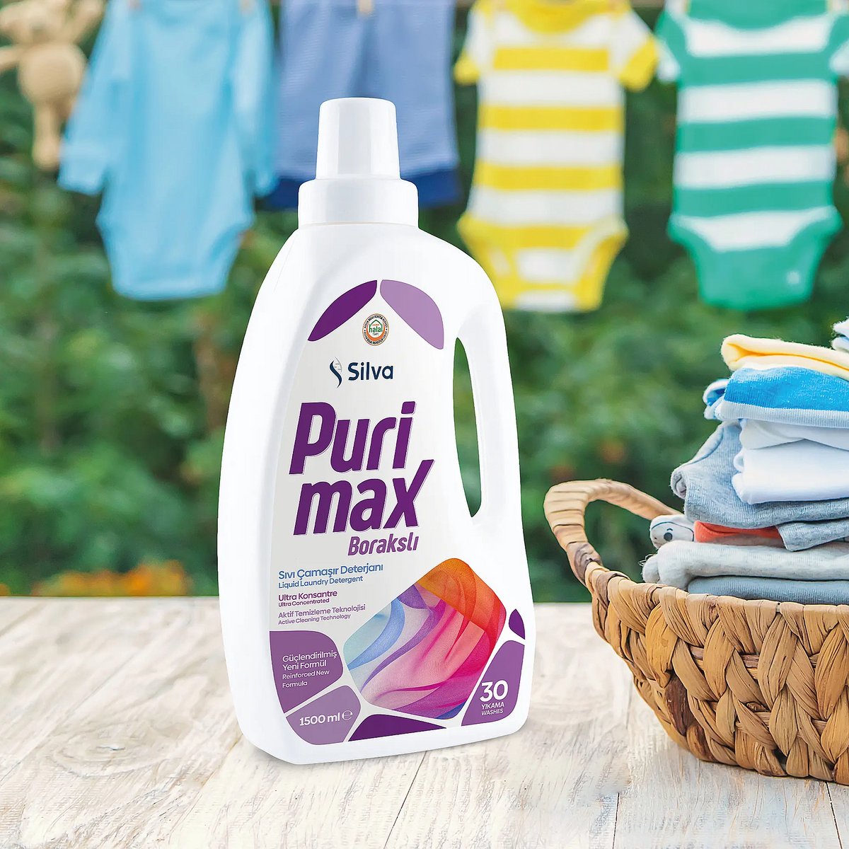 Silva - Purimax Vloeibaar Wasmiddel 1500 ml - Natuurlijk - Huidvriendelijk